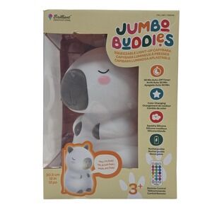 Jumbo Buddies Squeezable Lamp Capybara Dimmable Nursery Kid Night Light 12"